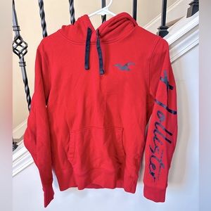 Hollister Logo Hoodie - Deep Red, Mens XS